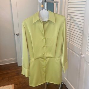 The Attico lime green shirt dress size 42.
